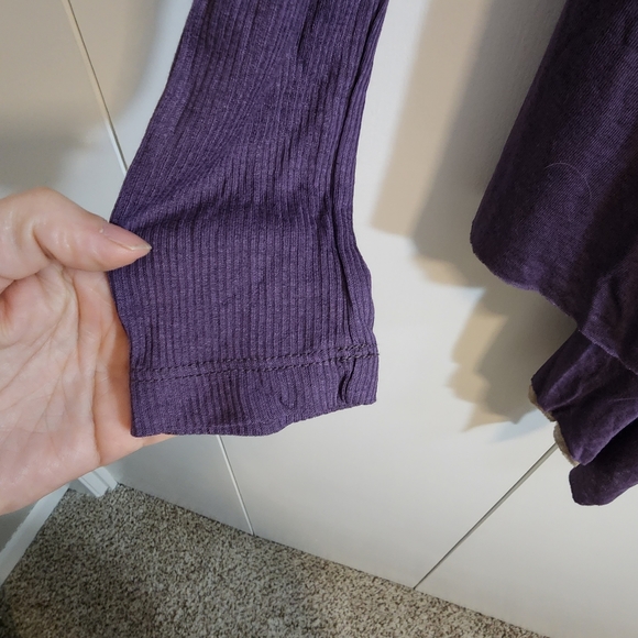 Anthropologie Three Dots Purple Tan Cardigan Detachable Infinity Scarf NWT Sz L - Picture 6 of 12